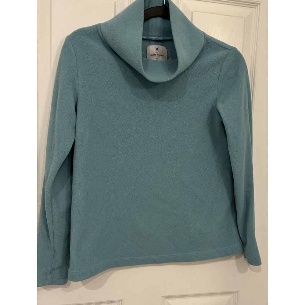 Dudley Stephens Teal Fleece Pullover Women’s XS Cozy Top